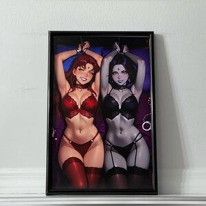 Teen Titans Starfire Raven art Poster
